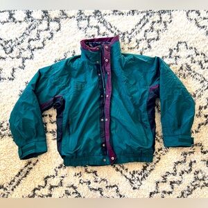 Vintage Retro Green Columbia Bugaboo 2 Layer Fleece Ski Winter Jacket Medium